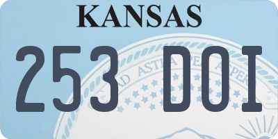 KS license plate 253DOI