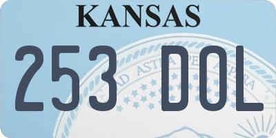 KS license plate 253DOL