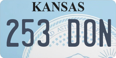 KS license plate 253DON