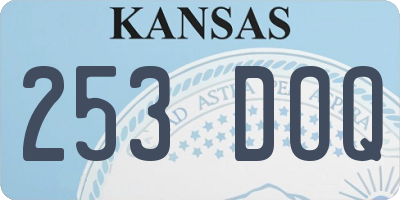 KS license plate 253DOQ