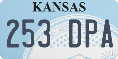 KS license plate 253DPA