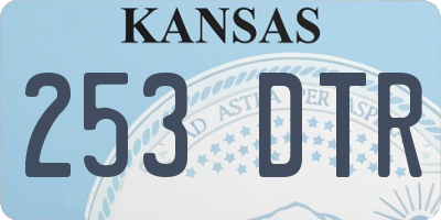 KS license plate 253DTR