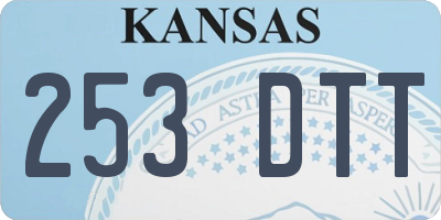 KS license plate 253DTT