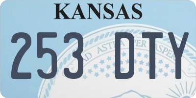 KS license plate 253DTY