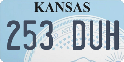 KS license plate 253DUH