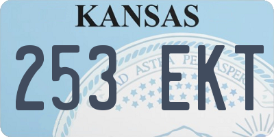 KS license plate 253EKT