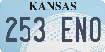 KS license plate 253ENO