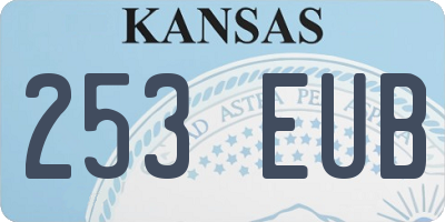 KS license plate 253EUB