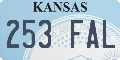 KS license plate 253FAL