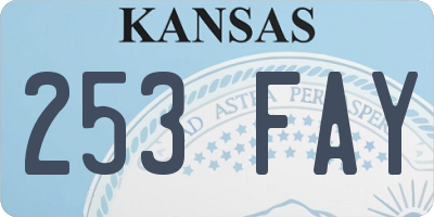 KS license plate 253FAY