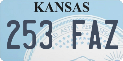 KS license plate 253FAZ