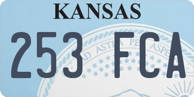 KS license plate 253FCA