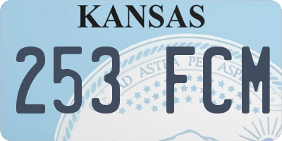 KS license plate 253FCM