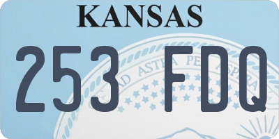 KS license plate 253FDQ