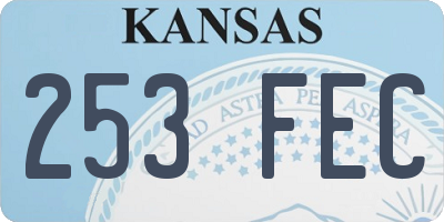KS license plate 253FEC