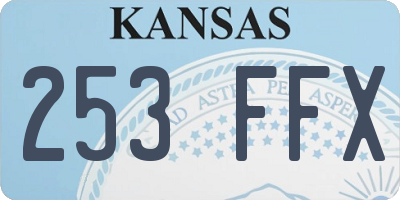 KS license plate 253FFX