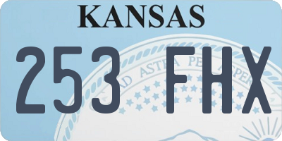 KS license plate 253FHX
