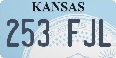 KS license plate 253FJL