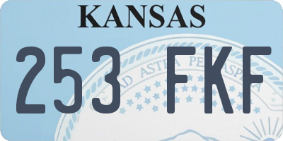 KS license plate 253FKF