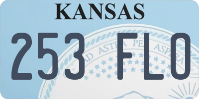KS license plate 253FLO