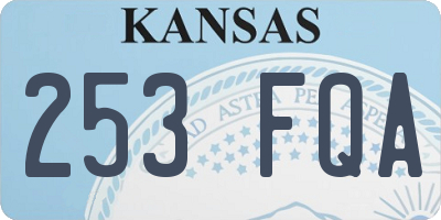 KS license plate 253FQA