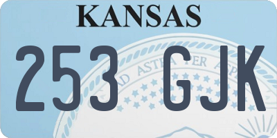 KS license plate 253GJK
