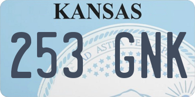 KS license plate 253GNK