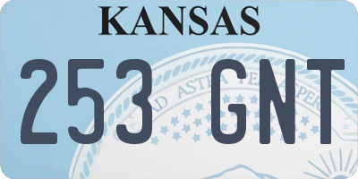 KS license plate 253GNT