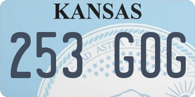 KS license plate 253GOG