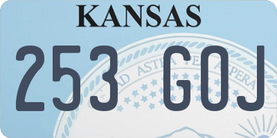 KS license plate 253GOJ