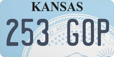 KS license plate 253GOP