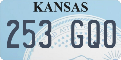 KS license plate 253GQO