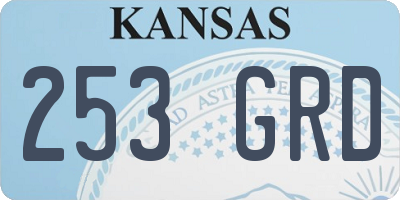 KS license plate 253GRD