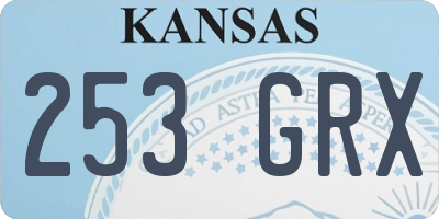 KS license plate 253GRX