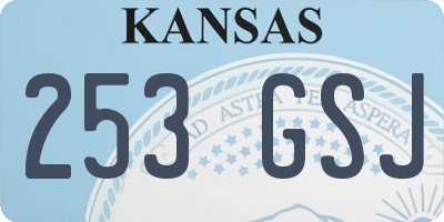 KS license plate 253GSJ
