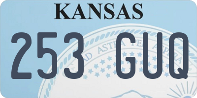 KS license plate 253GUQ