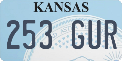 KS license plate 253GUR