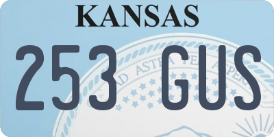 KS license plate 253GUS