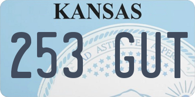 KS license plate 253GUT