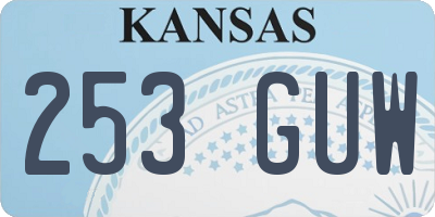 KS license plate 253GUW