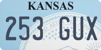 KS license plate 253GUX
