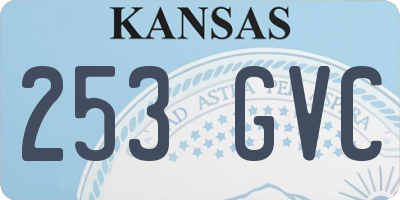 KS license plate 253GVC