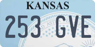 KS license plate 253GVE