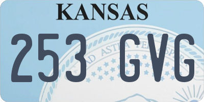 KS license plate 253GVG