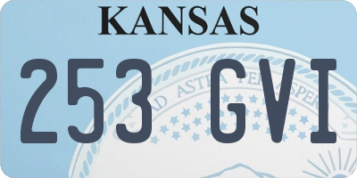 KS license plate 253GVI