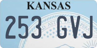 KS license plate 253GVJ