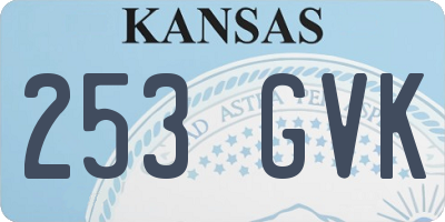KS license plate 253GVK