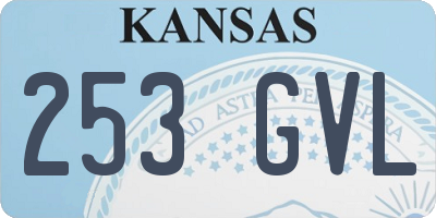 KS license plate 253GVL