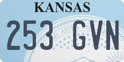 KS license plate 253GVN