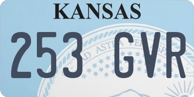 KS license plate 253GVR